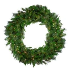 Northlight 60" Pre-Lit Artificial Canyon Pine Wreath -Northlight Shop D491023S 11