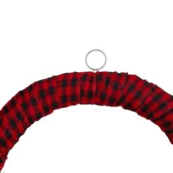 Northlight 24" Red And Black Buffalo Plaid And Berry Artificial Wreath -Northlight Shop D491025S 4