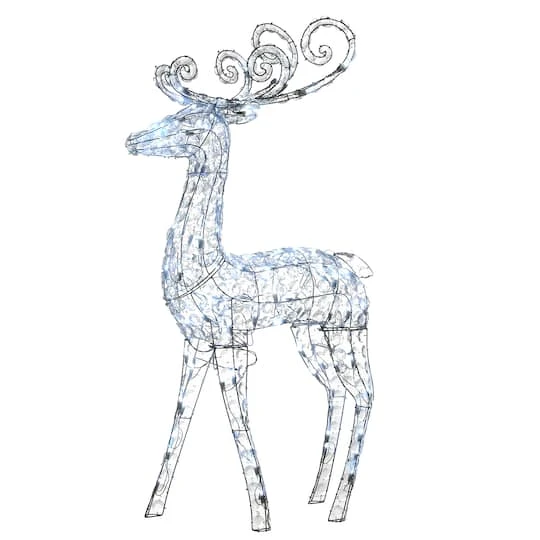 4ft. Crystal Bead Deer With LED Lights 1 4ft. Crystal Bead Deer With LED Lights