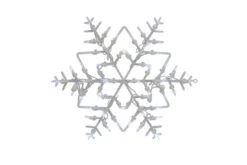 Northlight 16" White Lighted Snowflake Christmas Window Silhouette Decoration