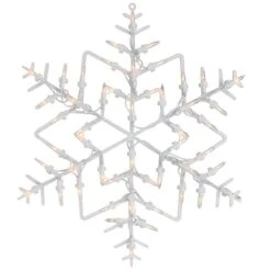 Northlight 16" White Lighted Snowflake Christmas Window Silhouette Decoration -Northlight Shop D491428S 2