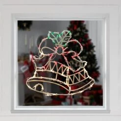 Northlight 15" Lighted Bells With Bow Christmas Window Silhouette Decoration -Northlight Shop D491430S 13
