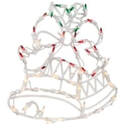 Northlight 15" Lighted Bells With Bow Christmas Window Silhouette Decoration -Northlight Shop D491430S 14