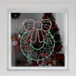Northlight 16" White & Clear LED Lighted Wreath Christmas Window Silhouette Decoration -Northlight Shop D491431S 13
