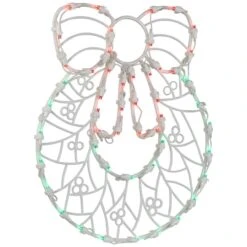 Northlight 16" White & Clear LED Lighted Wreath Christmas Window Silhouette Decoration -Northlight Shop D491431S 14