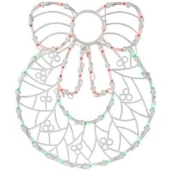 Northlight 16" White & Clear LED Lighted Wreath Christmas Window Silhouette Decoration -Northlight Shop D491431S 2
