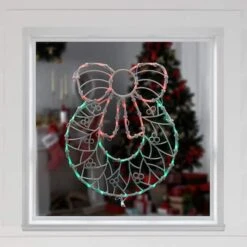 Northlight 16" White & Clear LED Lighted Wreath Christmas Window Silhouette Decoration -Northlight Shop D491431S 3