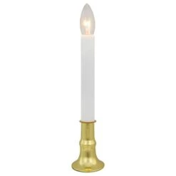 Northlight 9" White & Gold Christmas Candle Lamp With Timer -Northlight Shop D491439S 11