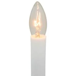 Northlight 9" White & Gold Christmas Candle Lamp With Timer -Northlight Shop D491439S 13