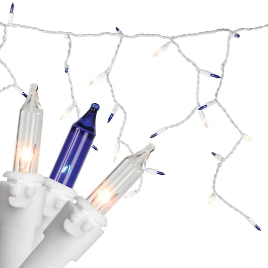 Northlight 150ct. Blue & Clear Mini Icicle Christmas String Lights Set 3 Northlight 150ct. Blue & Clear Mini Icicle Christmas String Lights Set - Image 3