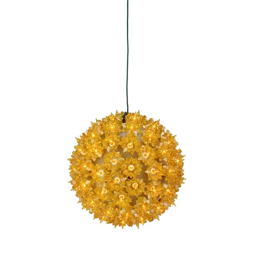 Northlight 7.5" Yellow Starlight Sphere Ball Christmas Décor 1 Northlight 7.5" Yellow Starlight Sphere Ball Christmas Décor