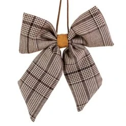 Northlight 19" Black & White Plaid Two Loop Christmas Bow Decoration -Northlight Shop D491534S 11