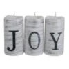 Northlight 6" Battery Operated JOY Christmas LED Flameless Candle Set