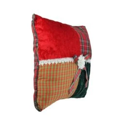 Northlight Red & Green Plaid Square Christmas Throw Pillow -Northlight Shop D491576S 2