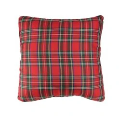Northlight Red & Green Plaid Square Christmas Throw Pillow -Northlight Shop D491576S 3