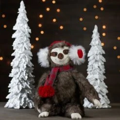 Northlight 12" Plush Sitting Sloth Tabletop Decoration -Northlight Shop D491578S 2