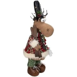 Northlight 20" Standing Christmas Moose Figure With LED Antlers Tabletop Décor -Northlight Shop D491580S 3
