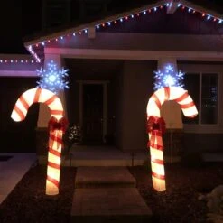 Northlight 6ft. Pre-Lit Red & White Glitter Candy Cane Christmas Outdoor Décor 19 Northlight 6ft. Pre-Lit Red & White Glitter Candy Cane Christmas Outdoor Décor -Northlight Shop D491616S 15