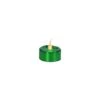 PENN Green LED Lighted Flicker Flame Christmas Tea Light Candles, 4ct.