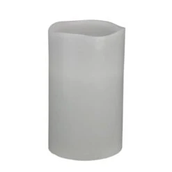 Northlight 10" White Flameless LED Lighted Flickering Christmas Pillar Candle