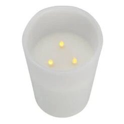 Northlight 10" White Flameless LED Lighted Flickering Christmas Pillar Candle -Northlight Shop D491651S 2
