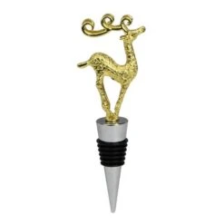 Northlight 5" Golden Christmas Wine Bottle Stopper