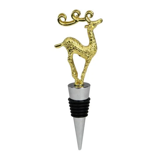Northlight 5" Golden Christmas Wine Bottle Stopper 1 Northlight 5" Golden Christmas Wine Bottle Stopper