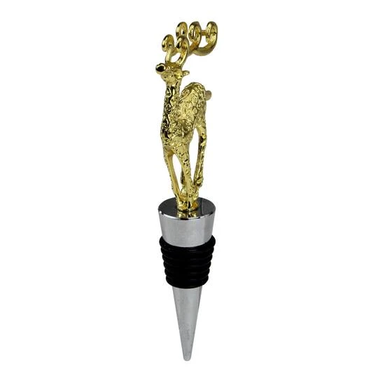 Northlight 5" Golden Christmas Wine Bottle Stopper 3 Northlight 5" Golden Christmas Wine Bottle Stopper - Image 3