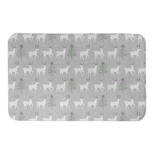 Designs Direct Deer & Tree Pattern Bath Mat, 34" X 21" 2 Designs Direct Deer & Tree Pattern Bath Mat, 34" X 21" - Image 2