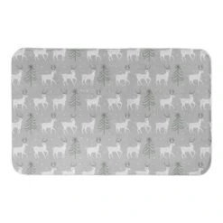 Designs Direct Deer & Tree Pattern Bath Mat, 34" X 21"