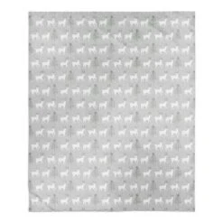 Deer And Tree Pattern 50x60 Sherpa Fleece Blanket -Northlight Shop D517993S 1 1