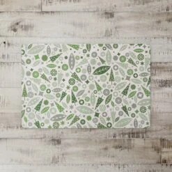 Sage Midmod Christmas Floor Mat -Northlight Shop D517996S 2