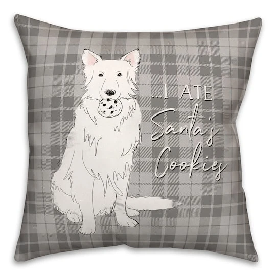 I Ate Santa's Cookies 18x18 Throw Pillow 1 I Ate Santa's Cookies 18x18 Throw Pillow