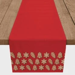 90" Christmas Cookies Border Table Runner