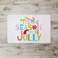 Tis The Season To Be Jolly 27x18 Floor Mat -Northlight Shop D518074S 2