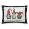 Christmas Is Coming Gnomes Throw Pillow