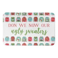 Designs Direct Don Our Ugly Sweaters Bath Mat, 34" X 21"