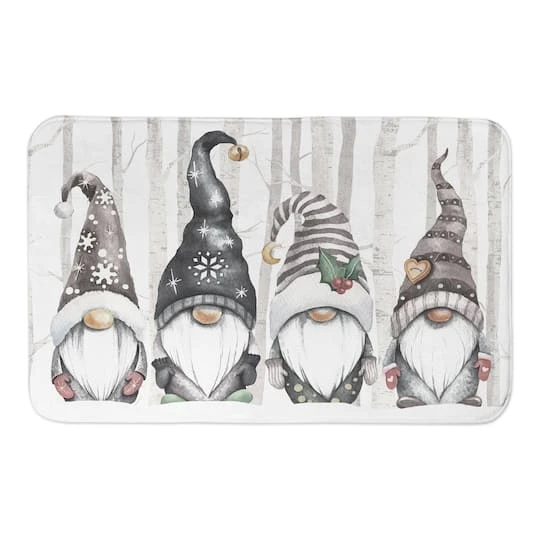 Designs Direct Winter Forest Gnomes Bath Mat, 34" X 21" 2 Designs Direct Winter Forest Gnomes Bath Mat, 34" X 21" - Image 2