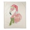 Be Jolly Flamingo 50x60 Coral Fleece Blanket