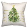 Getting Lit Xmas Tree 18x18 Throw Pillow