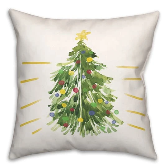 Getting Lit Xmas Tree 18x18 Throw Pillow 1 Getting Lit Xmas Tree 18x18 Throw Pillow