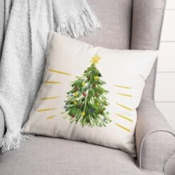 Getting Lit Xmas Tree 18x18 Throw Pillow 7 Getting Lit Xmas Tree 18x18 Throw Pillow -Northlight Shop D518171S 3