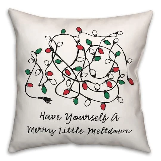 Merry Little Meltdown 18x18 Throw Pillow 2 Merry Little Meltdown 18x18 Throw Pillow - Image 2