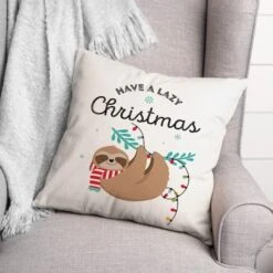 Have A Lazy Christmas Throw Pillow 5 Have A Lazy Christmas Throw Pillow -Northlight Shop D518175S 2