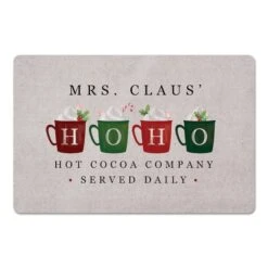 Mrs Claus Hoho Cocoa 27x18 Floor Mat
