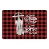 Open Sleigh Buffalo Print 27x18 Floor Mat