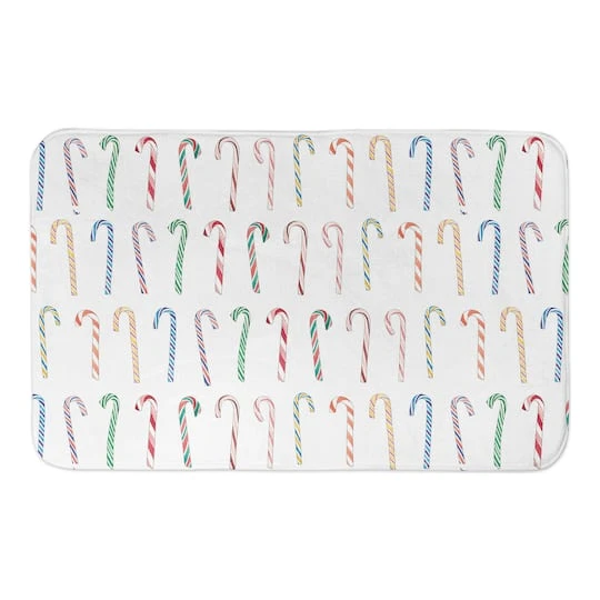 Designs Direct Candy Cane Pattern Bath Mat, 34" X 21" 2 Designs Direct Candy Cane Pattern Bath Mat, 34" X 21" - Image 2