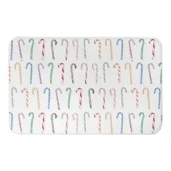 Designs Direct Candy Cane Pattern Bath Mat, 34" X 21"