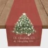90" Oh Christmas Tree On Red Table Runner