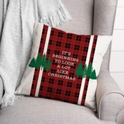 Beginning To Look Like Xmas 18x18 Throw Pillow 5 Beginning To Look Like Xmas 18x18 Throw Pillow -Northlight Shop D518278S 2